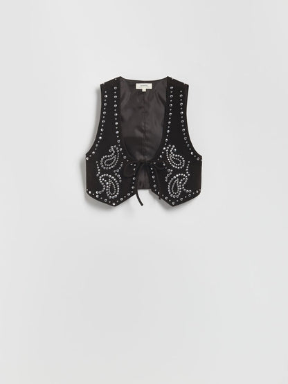 Suit-style tie vest