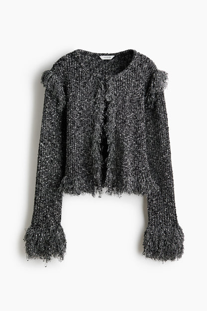 Fringed cardigan
