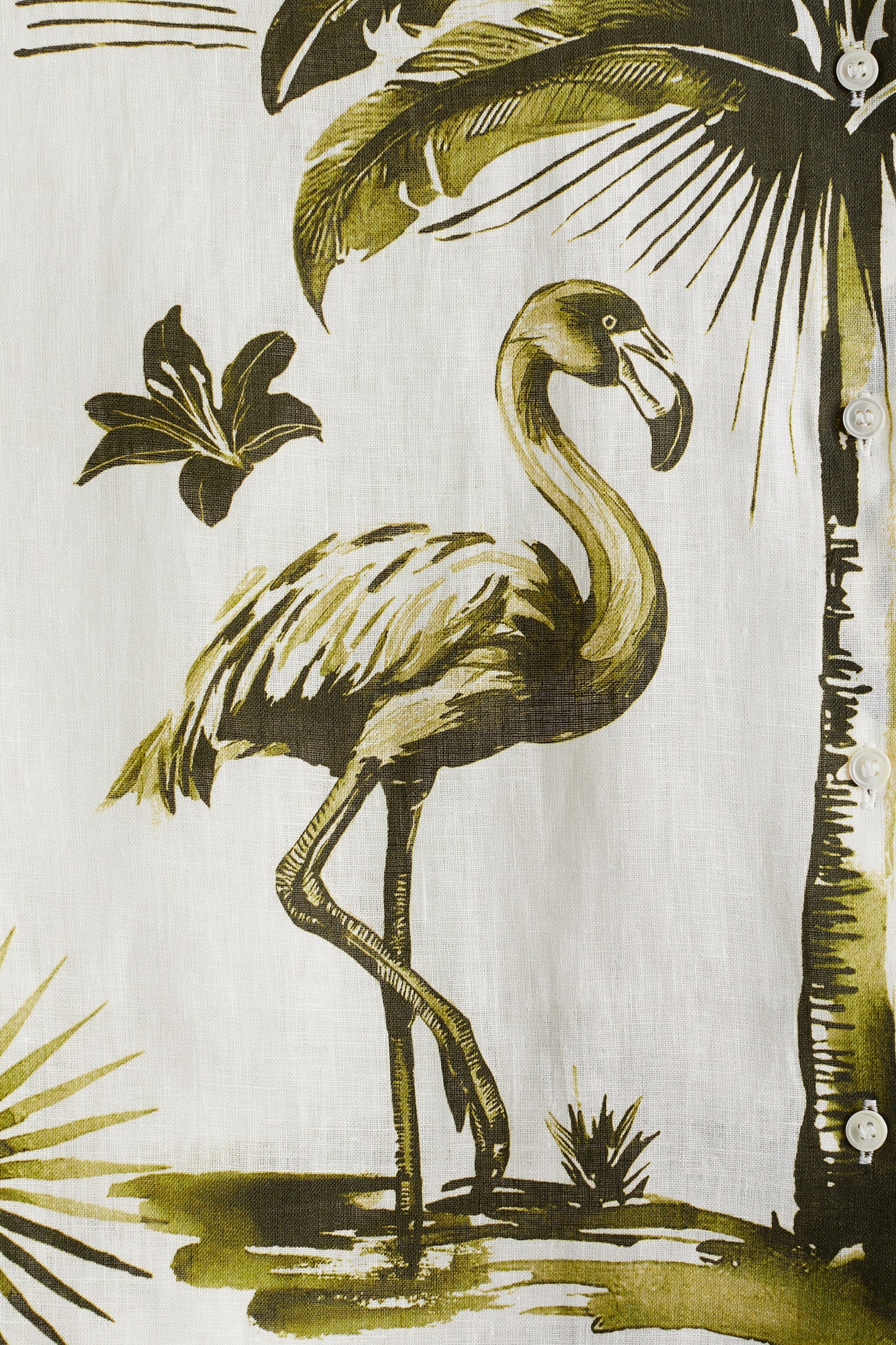 Printed linen shirt