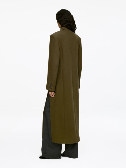 Tailored Wool-Blend Coat