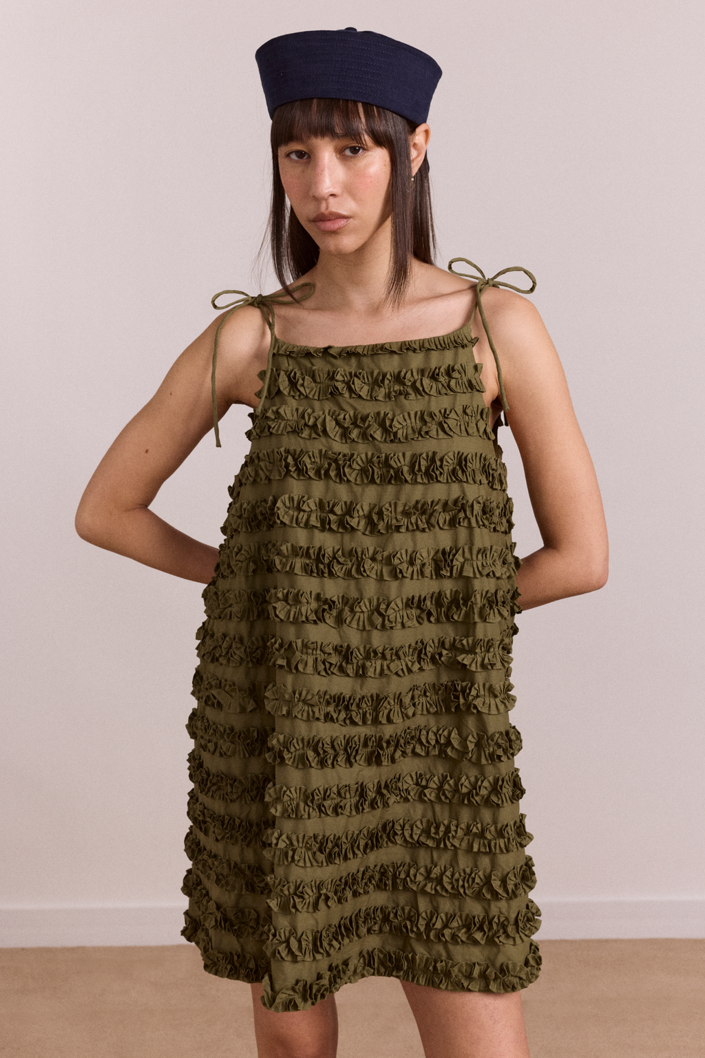 Leili ruffle mini dress