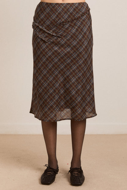 Octavia Skirt Sheer Multi Check