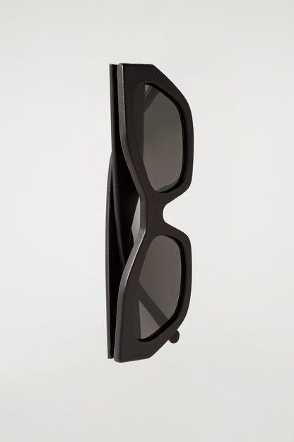 Leather Cat-Eye Sunglasses