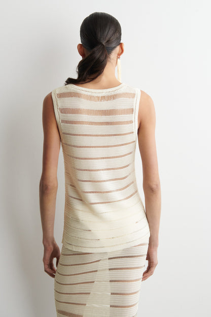 Ladder-Stitch Knitted Top