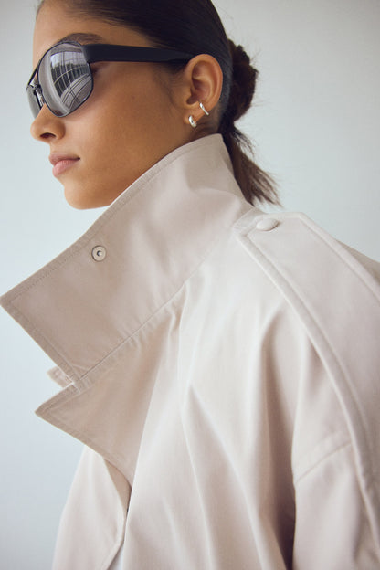 Oversized belted jacket