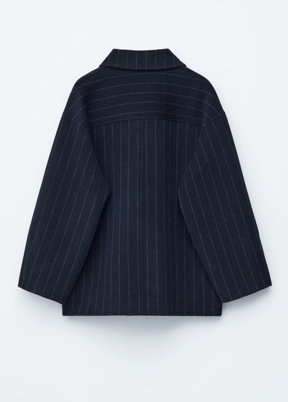 Cocoon-Shaped Wool Jacket