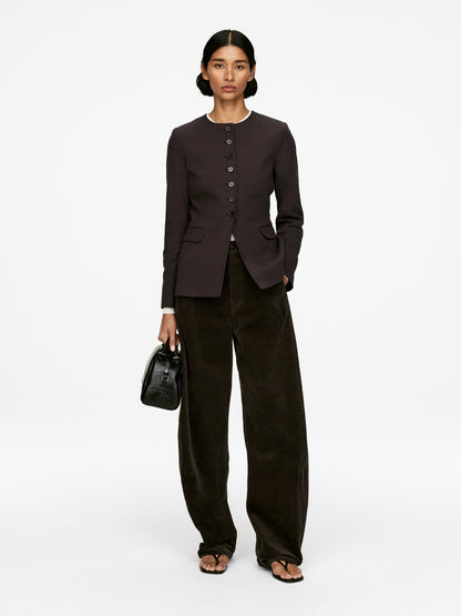 Linen-Blend Blazer