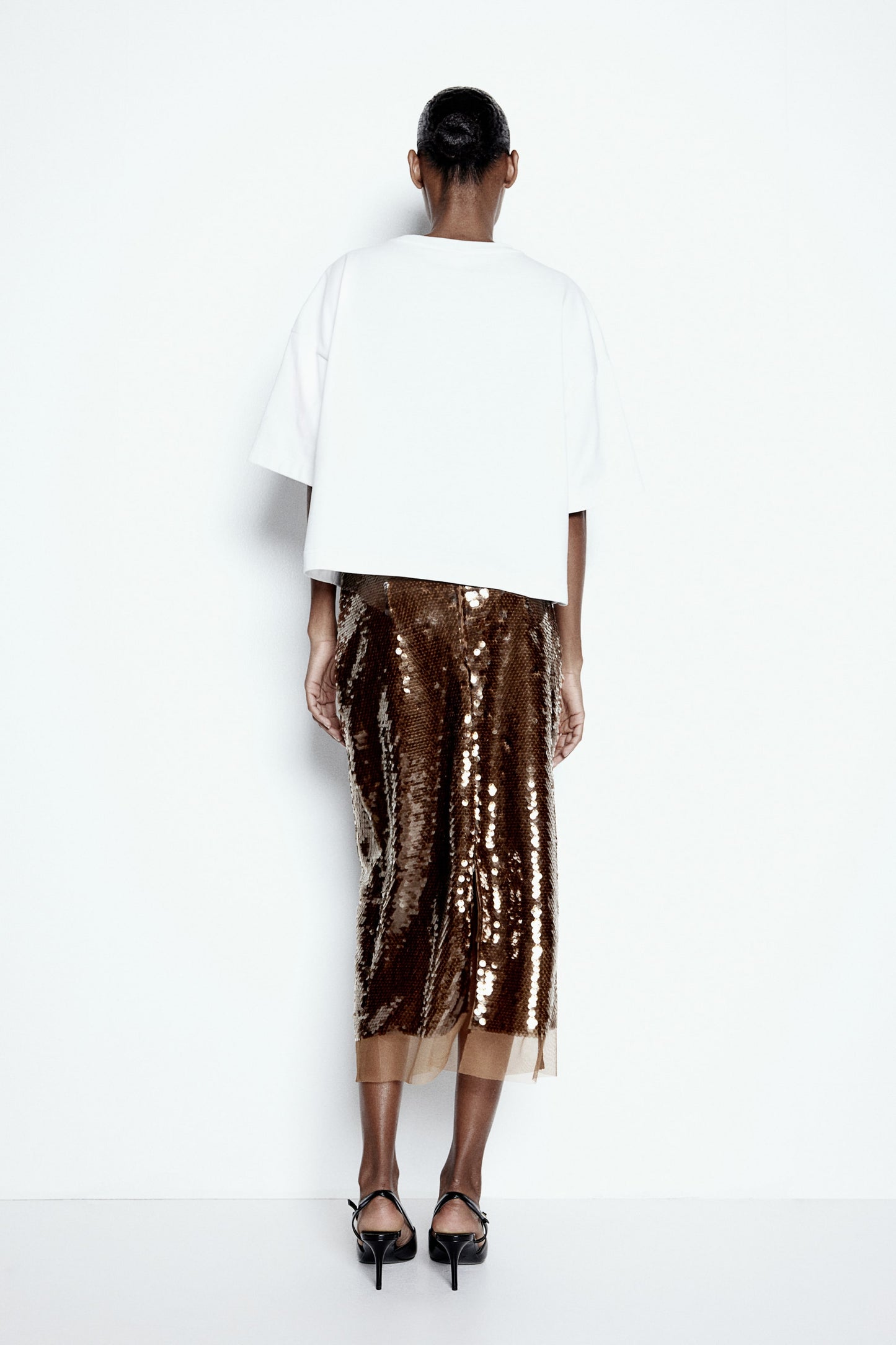 Sequined midi skirt