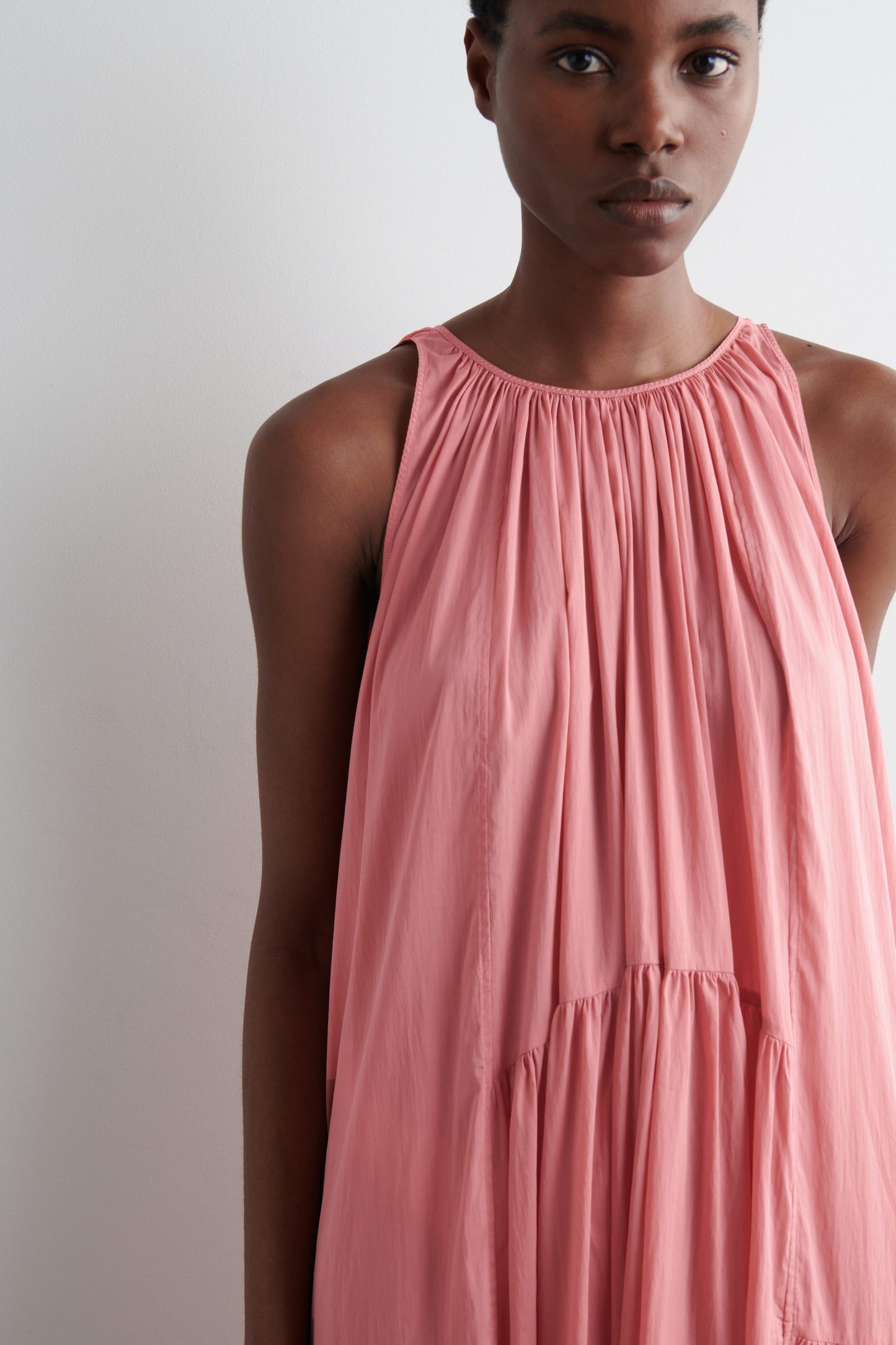 Gathered Halterneck Maxi Dress
