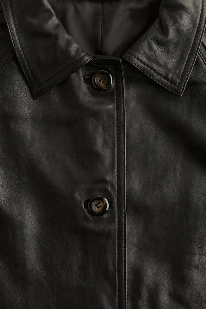 Leather coat