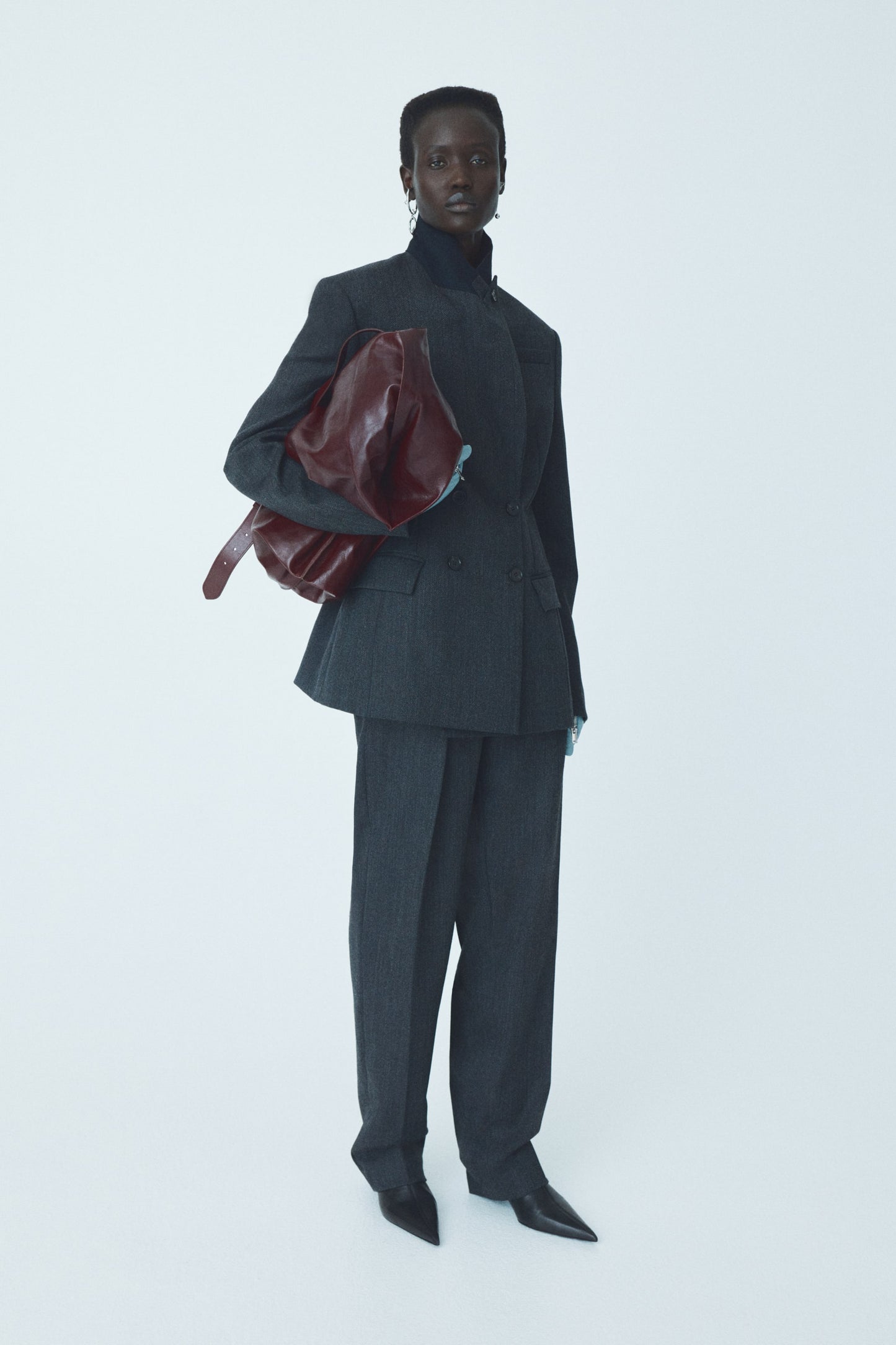 Double-breasted wool blazer