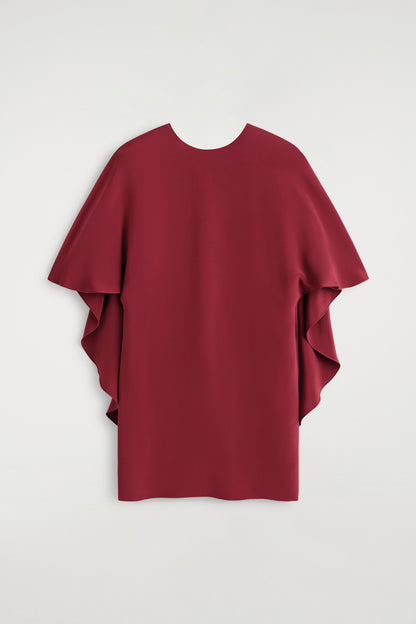 Draped Silk Mini Dress