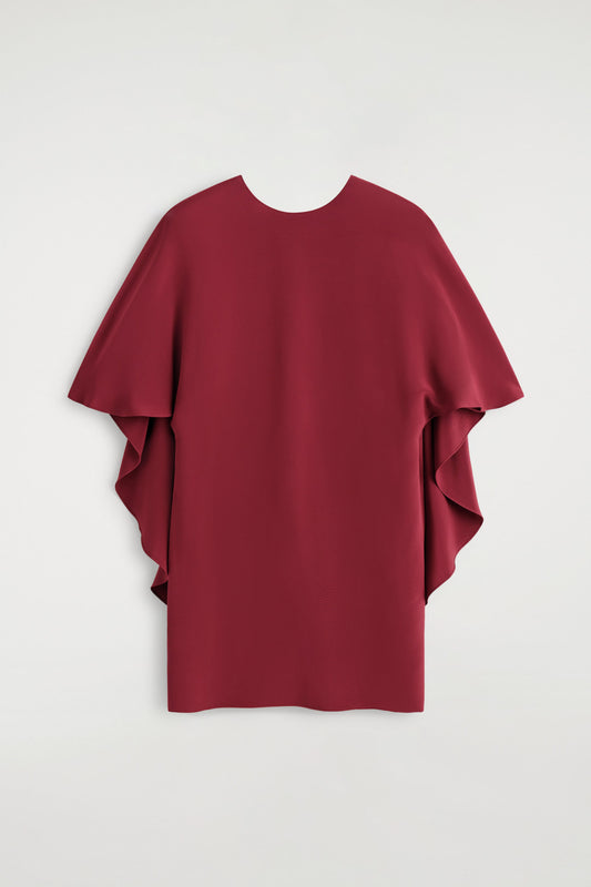 Draped Silk Mini Dress