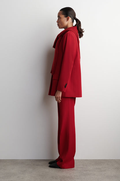 Wool-Blend Straight-Leg Trousers