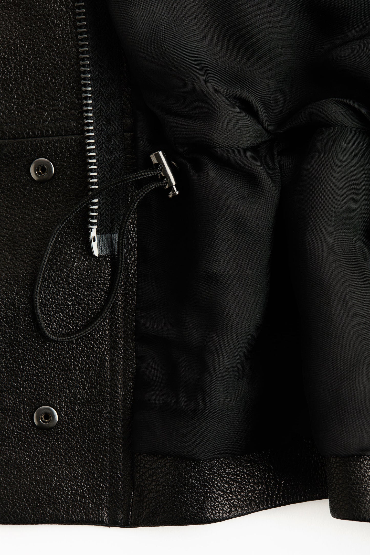 Peplum leather jacket