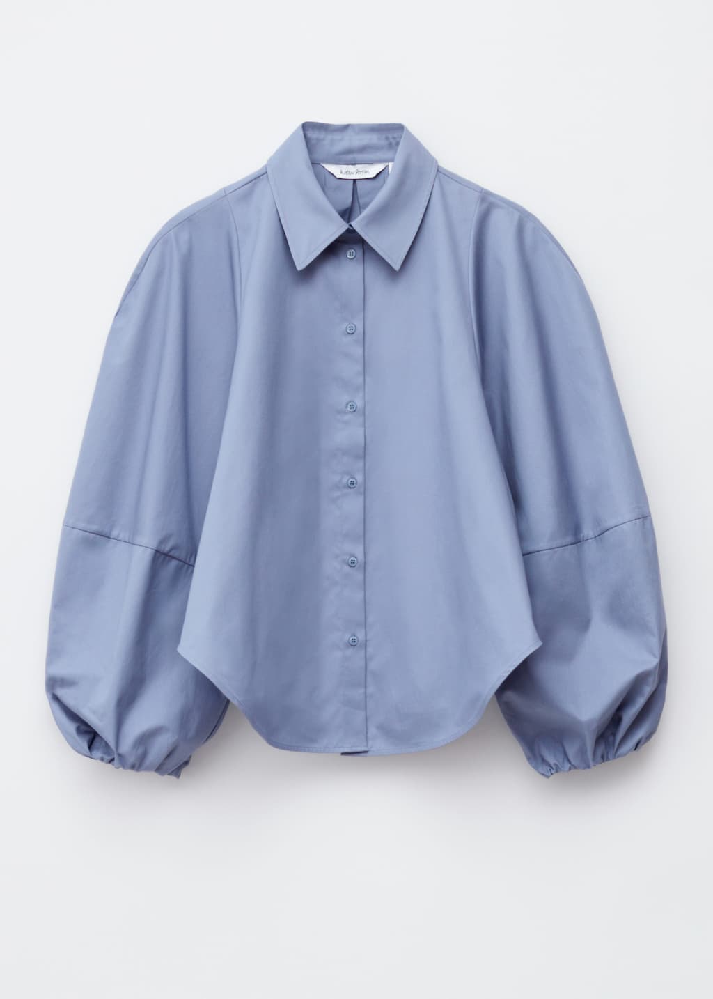 Voluminous Balloon-Sleeve Blouse