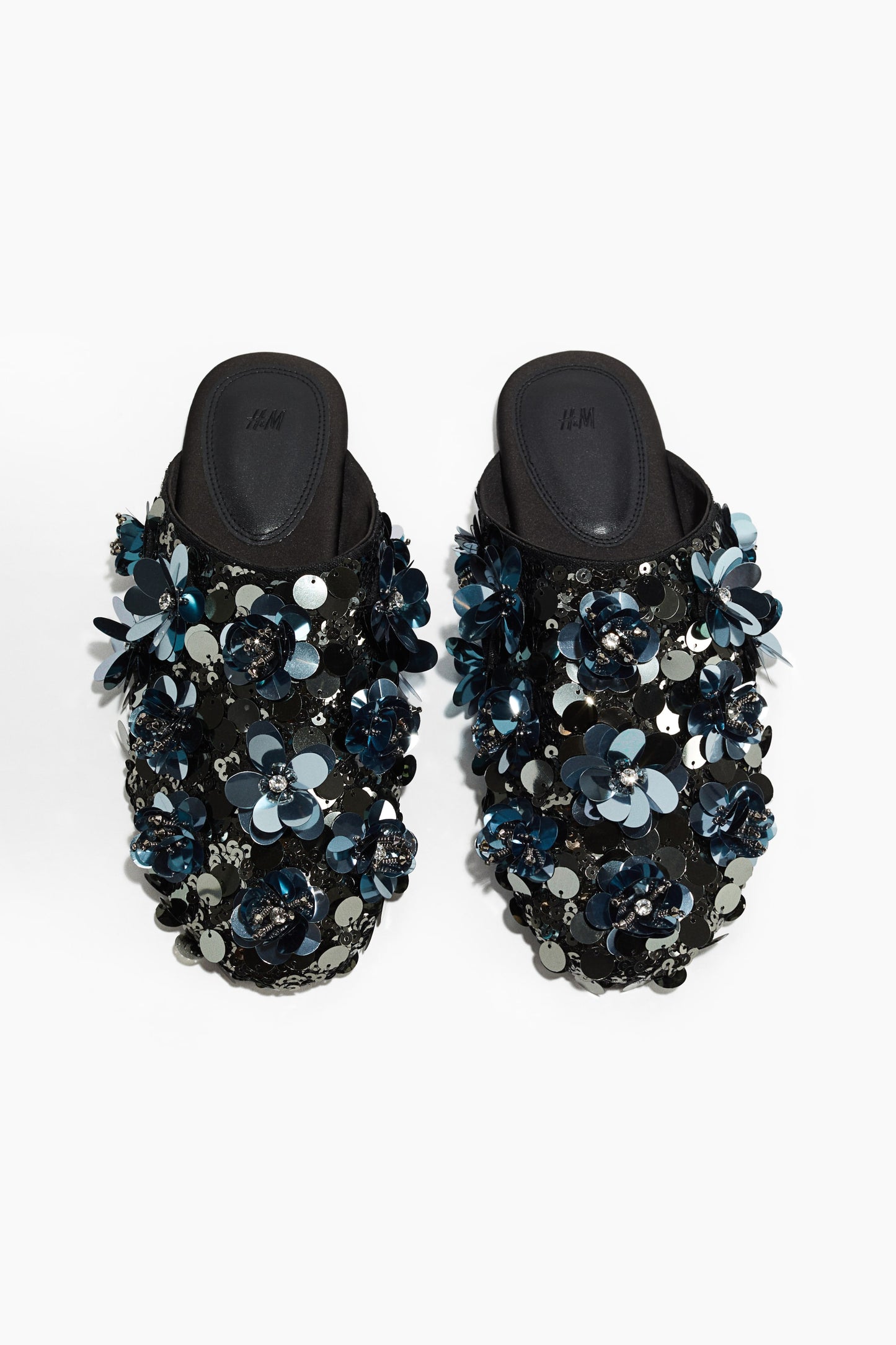 Sequined slippers