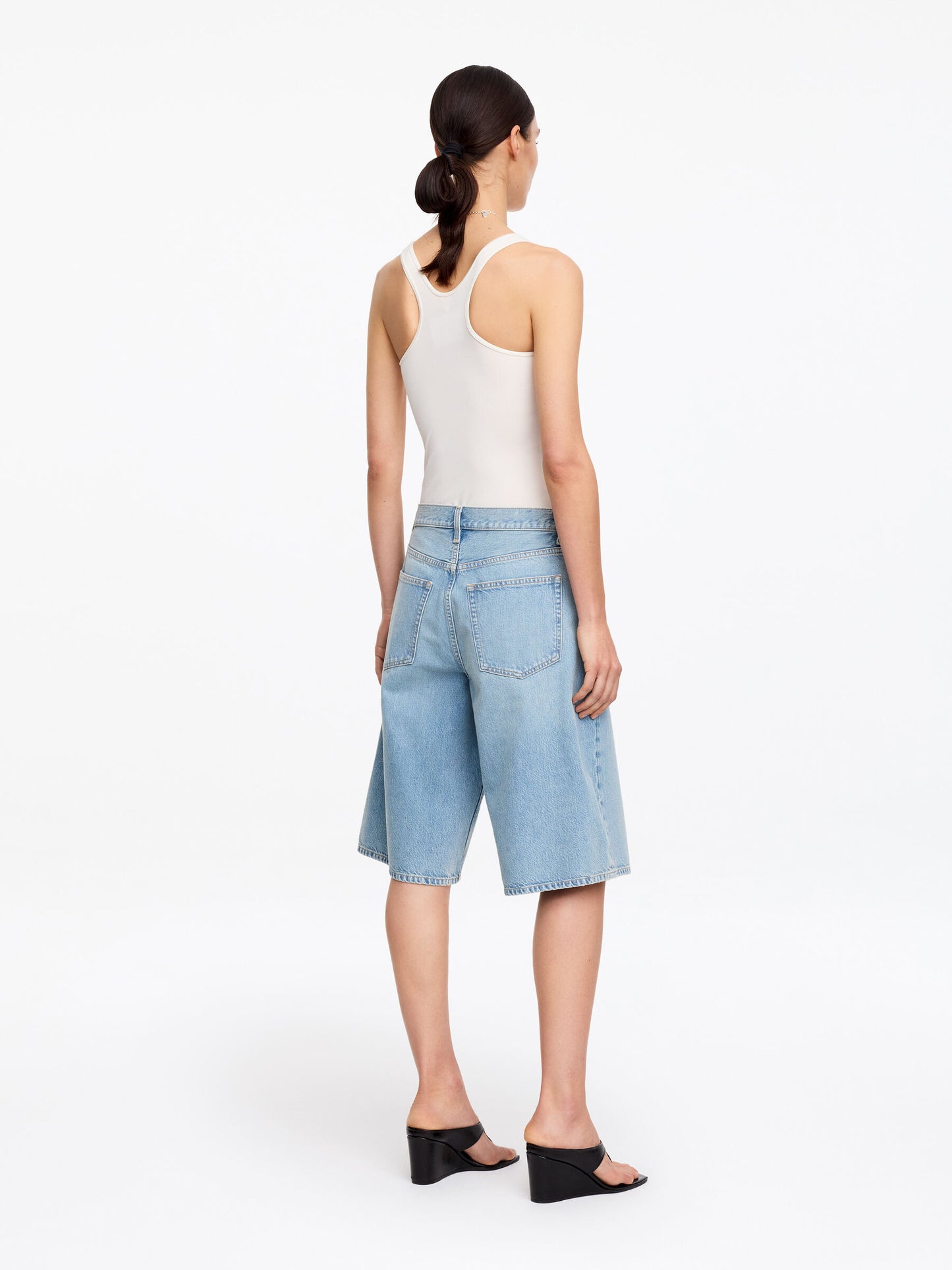 Long Denim Shorts