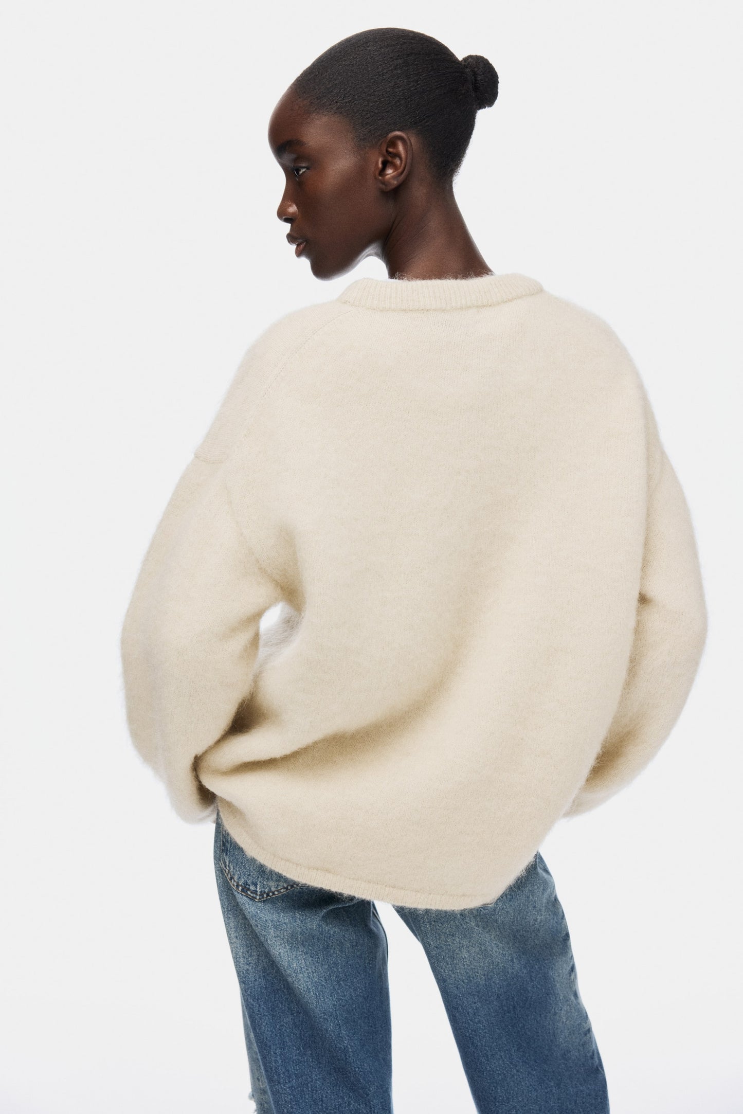 Oversized mohair-blend jumper