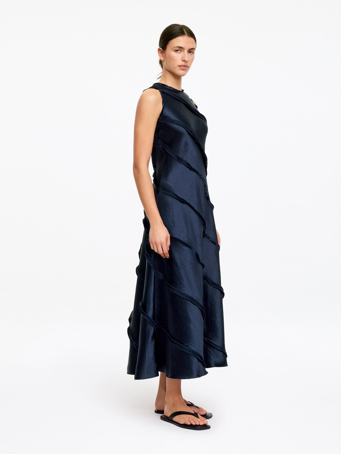 Frill Satin Dress