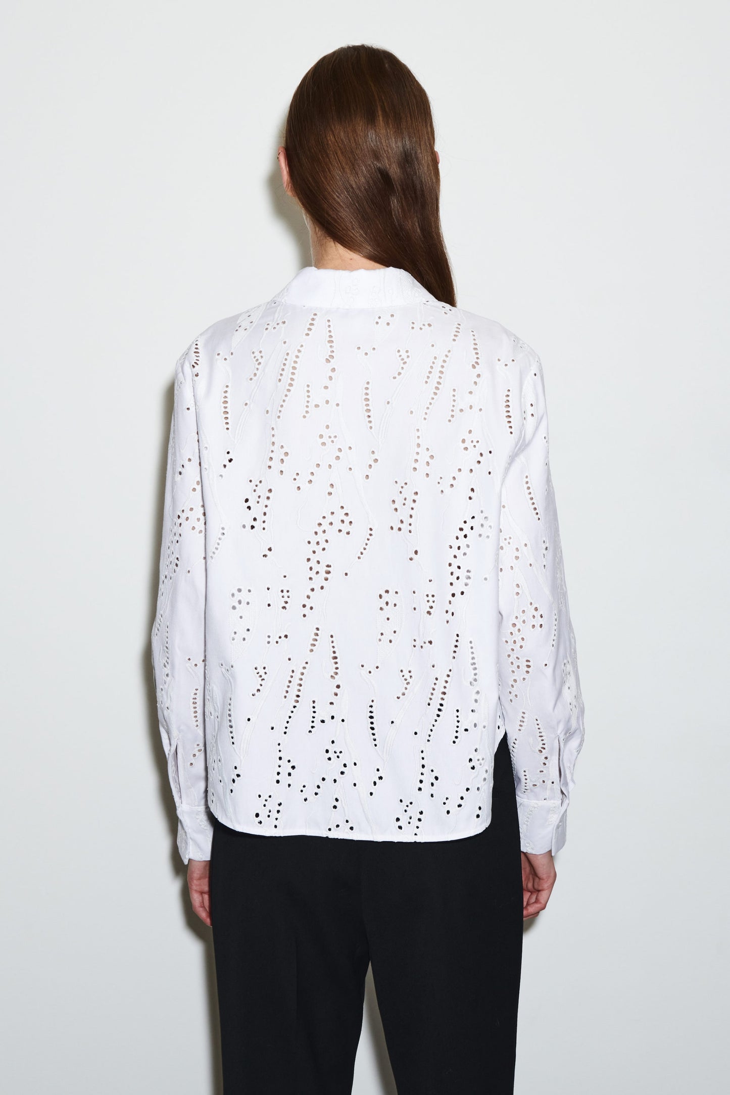 Cropped Broderie Anglaise Shirt