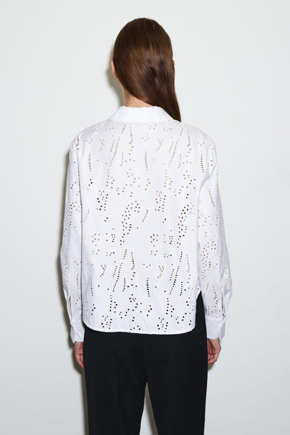 Cropped Broderie Anglaise Shirt