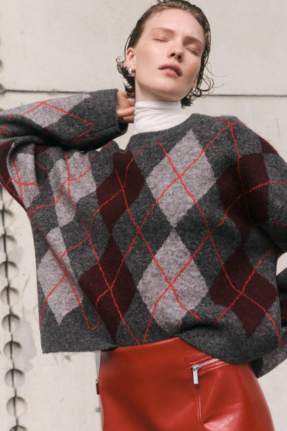 Jacquard-knit jumper