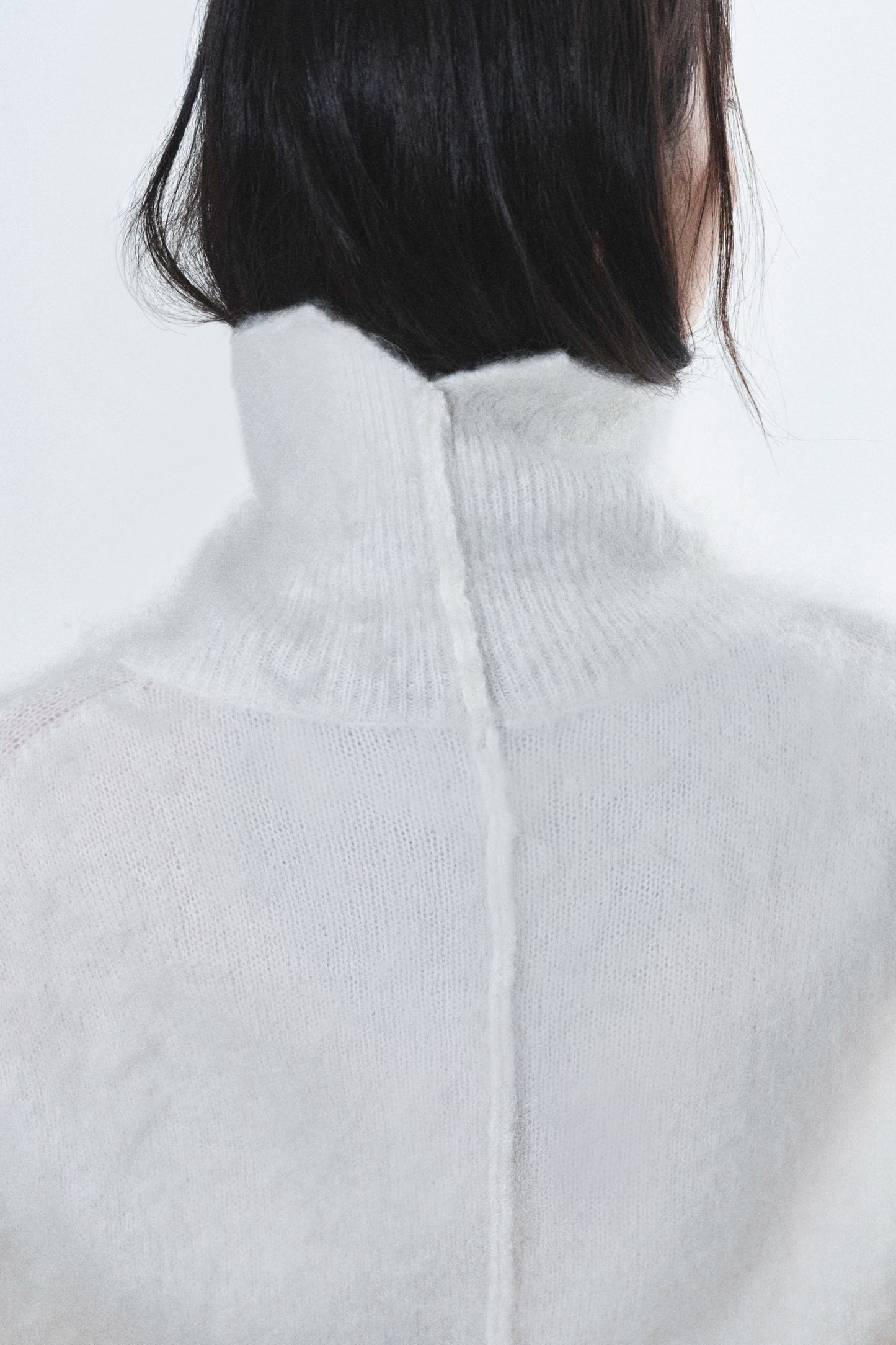 High-collar mohair-blend jumper