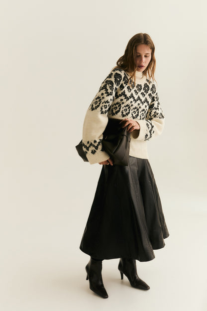 Jacquard-knit jumper