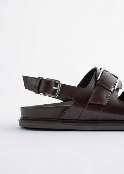 Buckled Leather Sandals