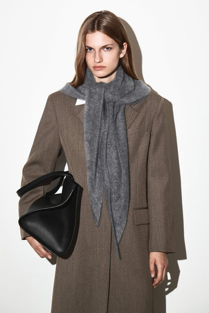 Brushed-Cashmere Triangle Scarf