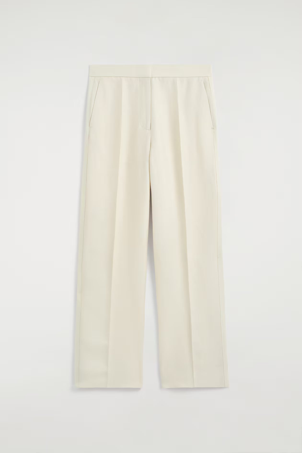 Tailored Linen-Blend Straight-Leg Trousers