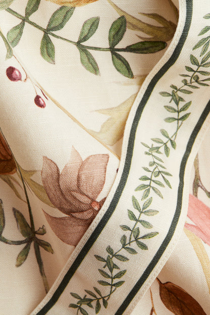 Linen-blend tie-strap dress