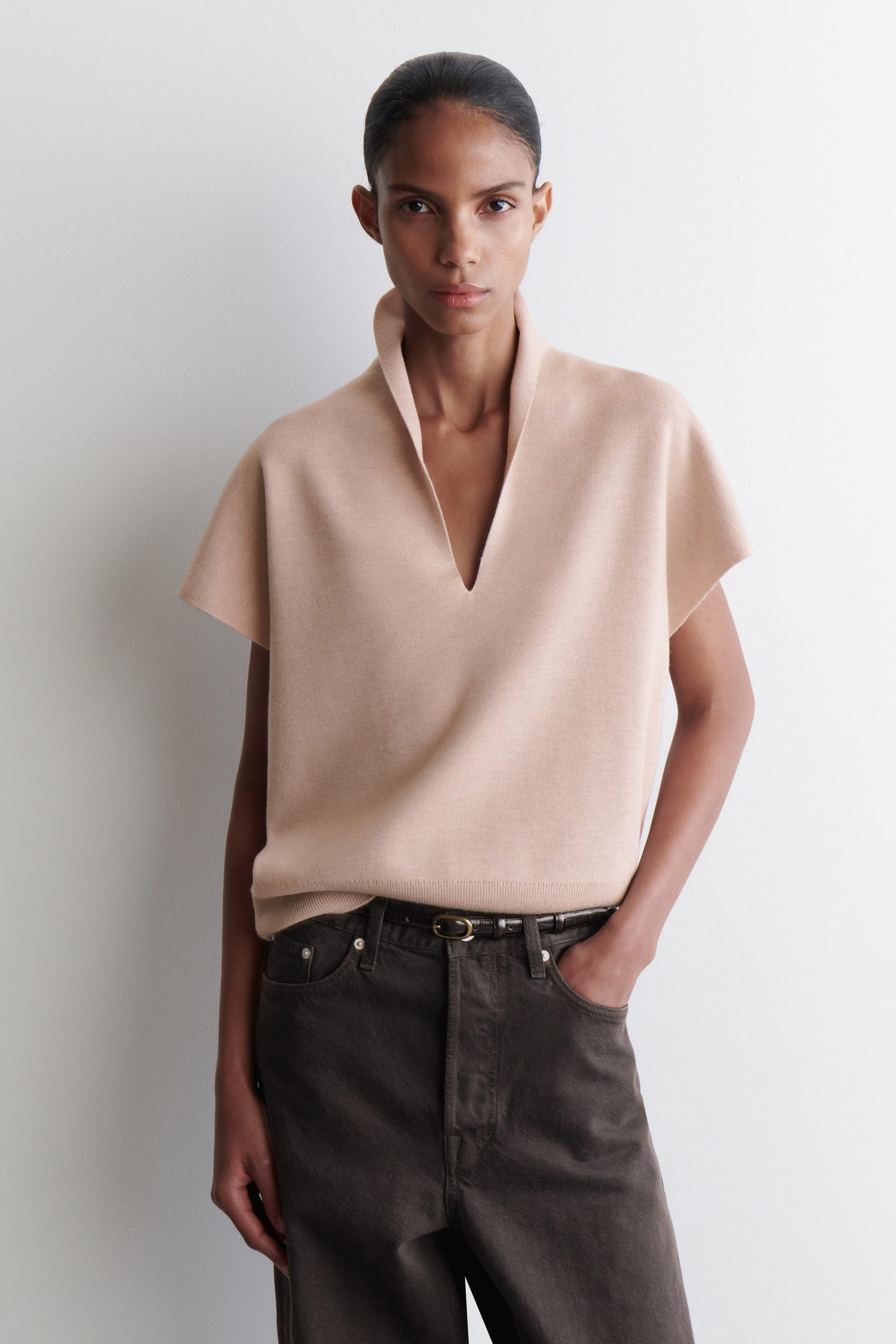 Merino Wool V-Neck Vest