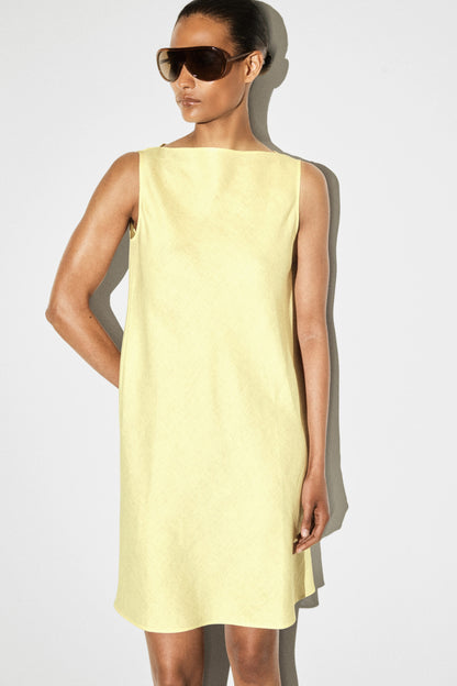 Tailored linen mini dress