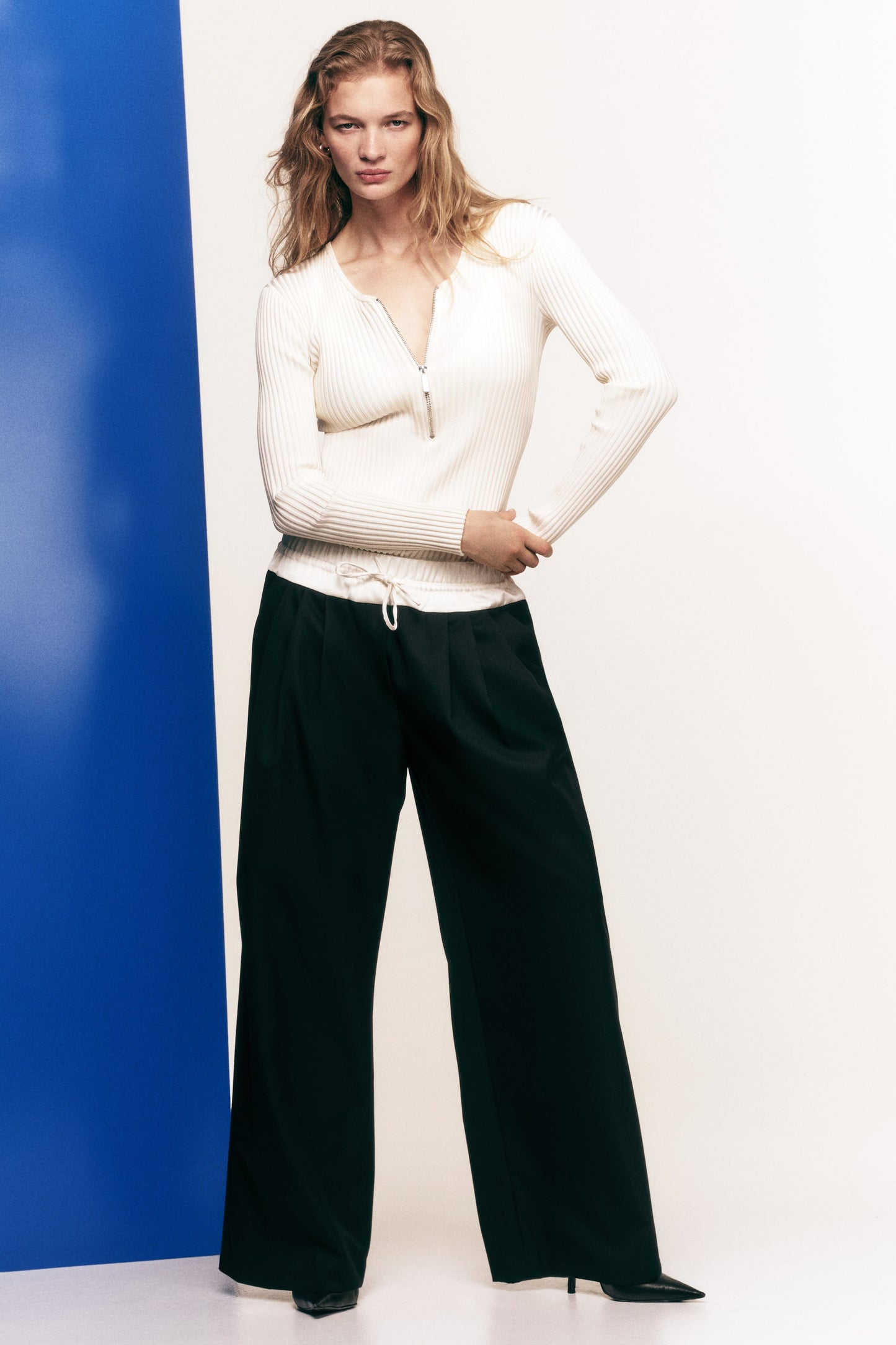 Wool-blend trousers