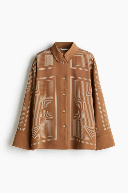 Oversized twill shirt