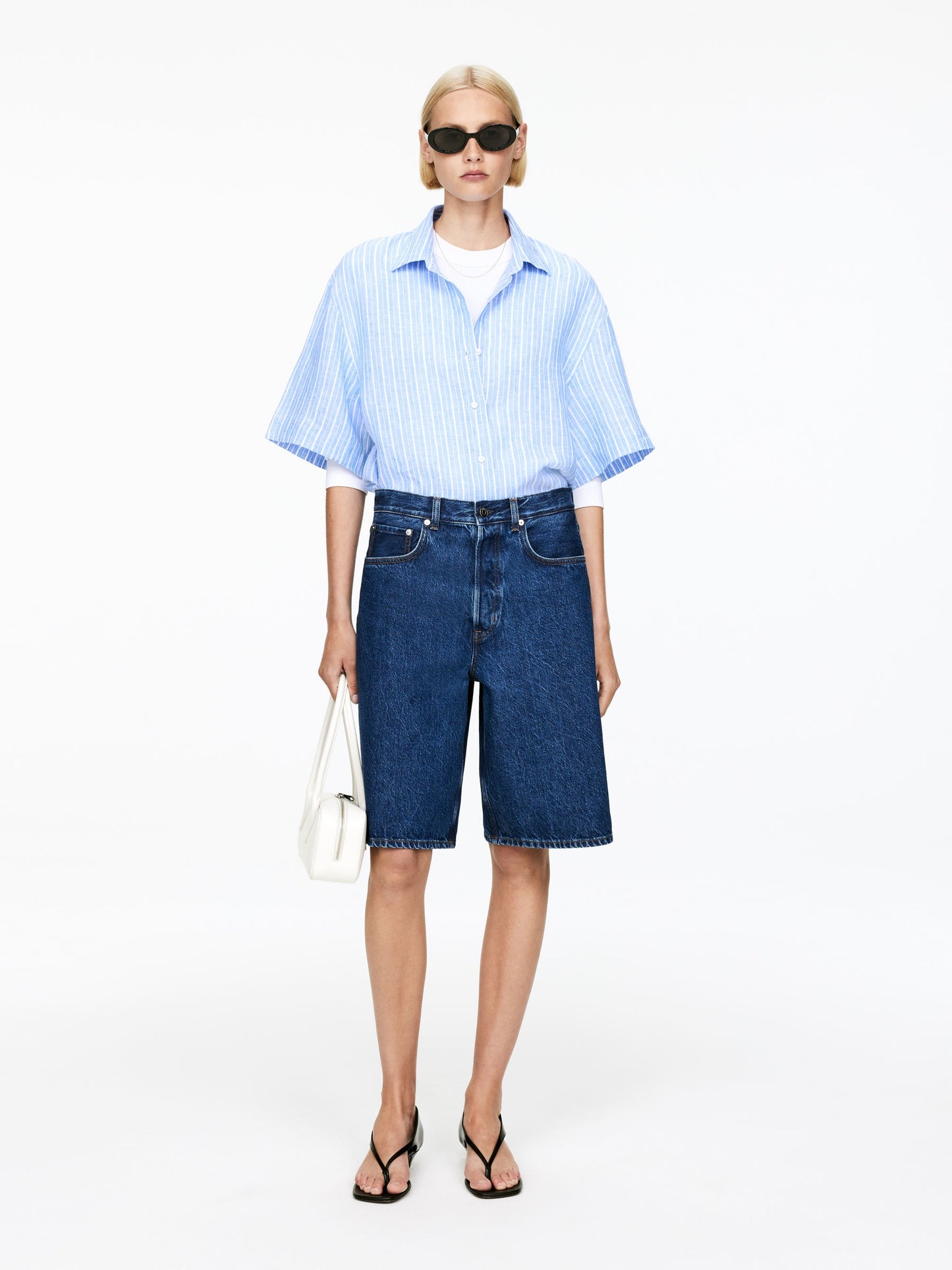 Long Denim Shorts