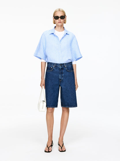 Long Denim Shorts