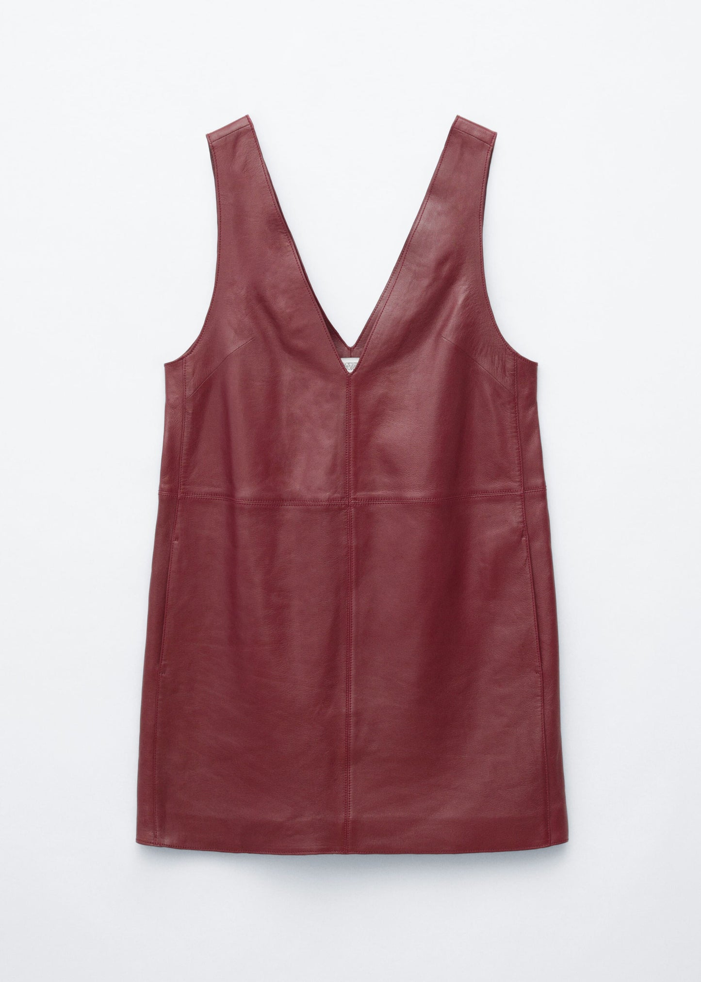 Raw-Edge Leather Dress