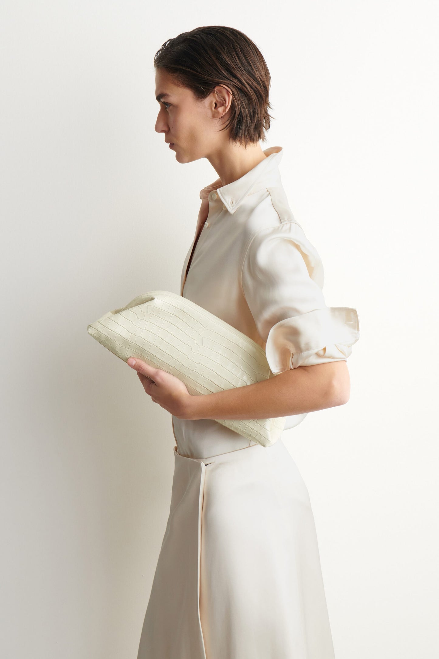 Ingot Leather Clutch Bag