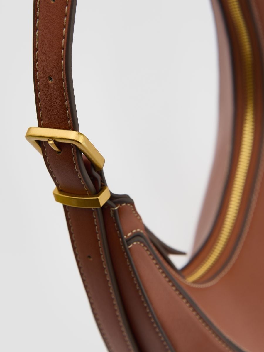 Hobo bag with stitching