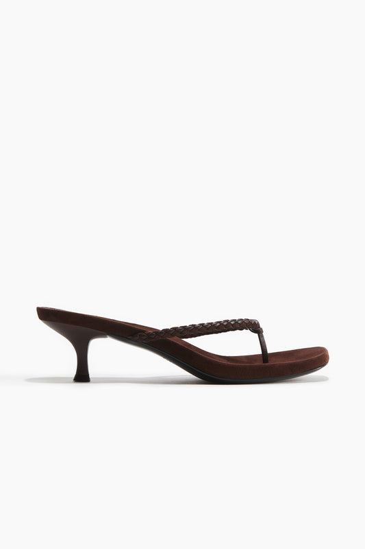 Heeled suede sandals
