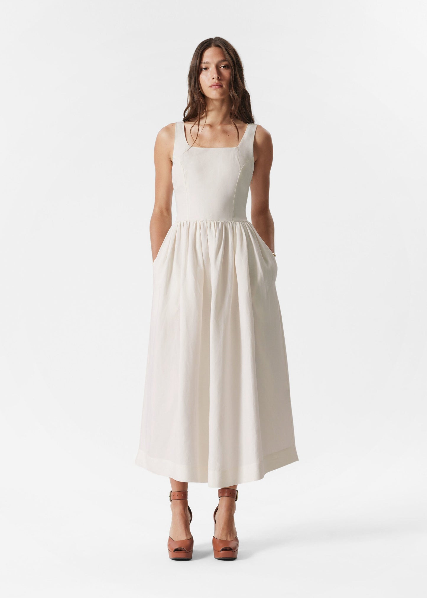 Flared Midi Dress