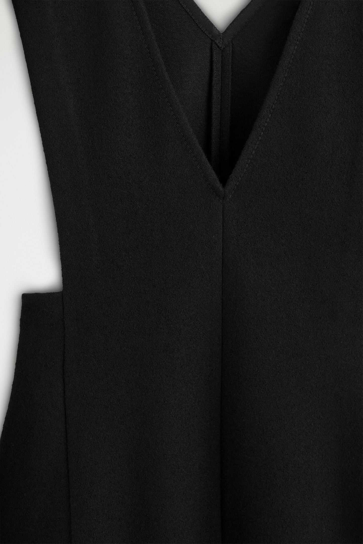 Boiled Wool-Blend Mini Pinafore Dress