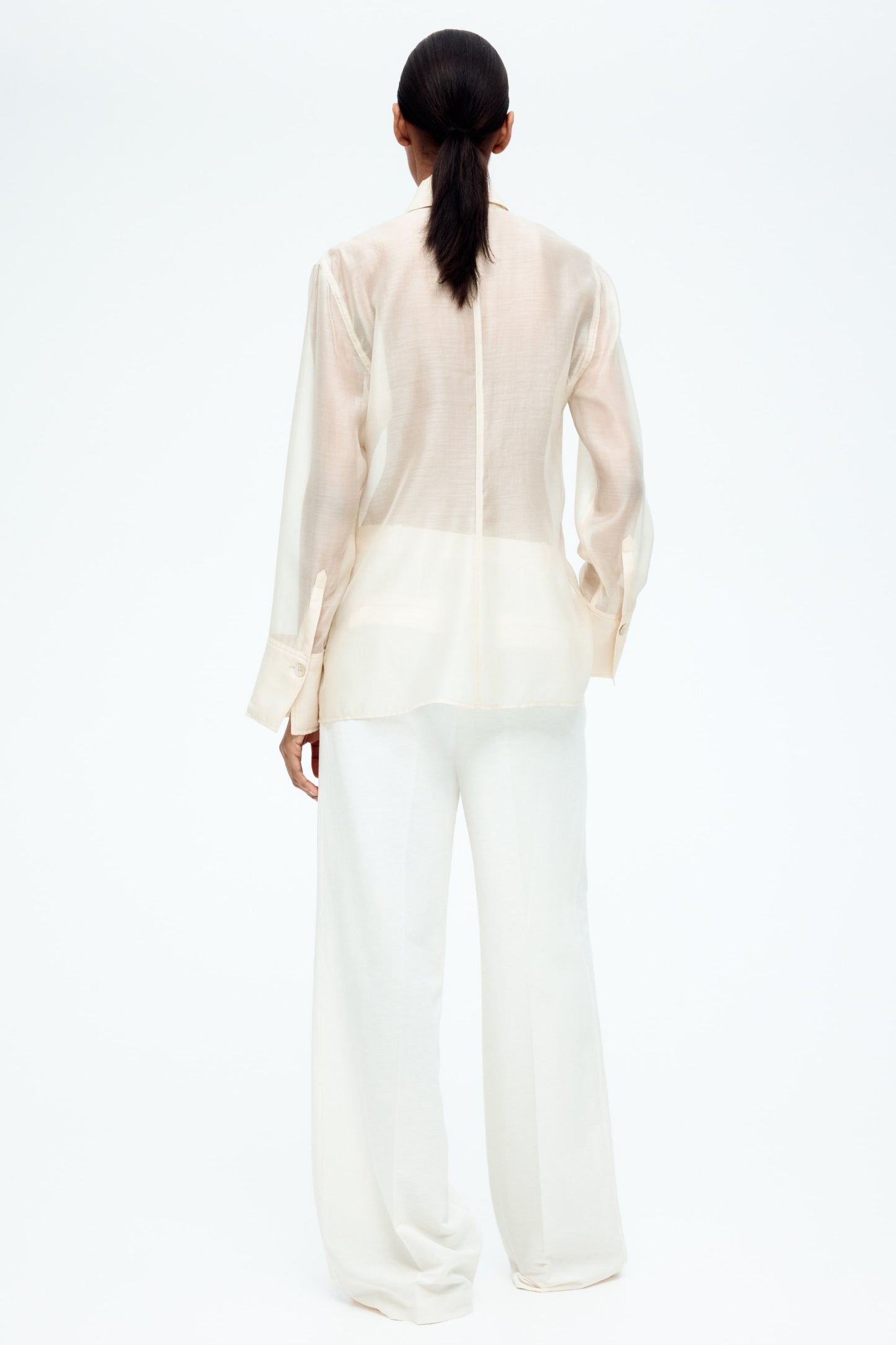 Waisted sheer shirt