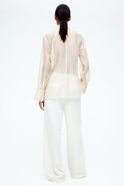 Waisted sheer shirt