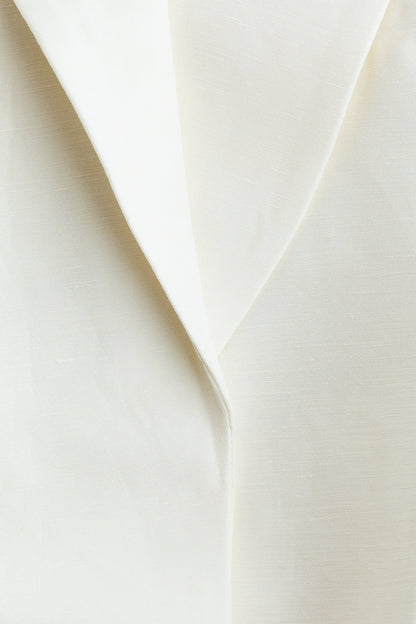 Linen-blend blazer