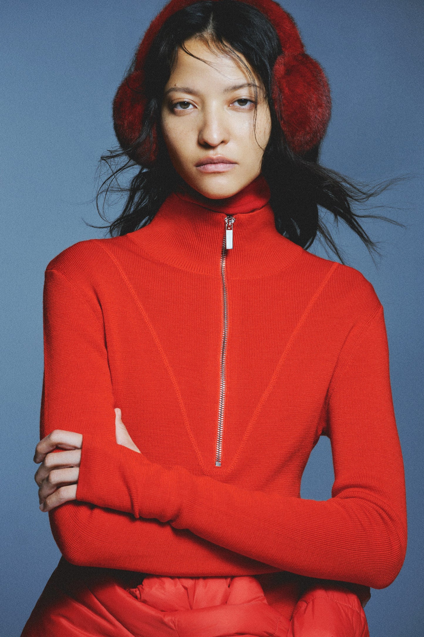 Zip-top merino wool dress