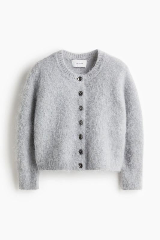 Mohair-blend cardigan